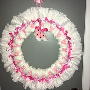 Custom ordered diaper wreaths